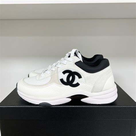 black chanel sneaker|chanel sneaker black and white.